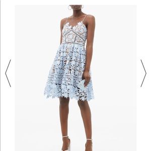 Self-portrait blue cocktail dress